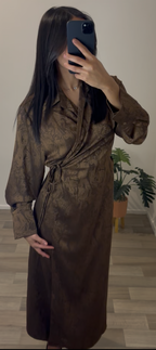 ABAYA « SHAINA » MARRON