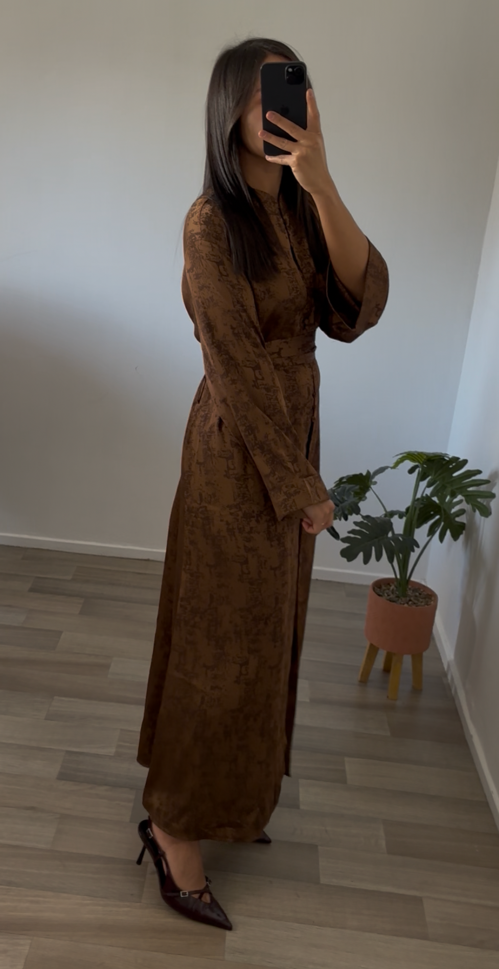 ABAYA MARRON « SHERAZADE »